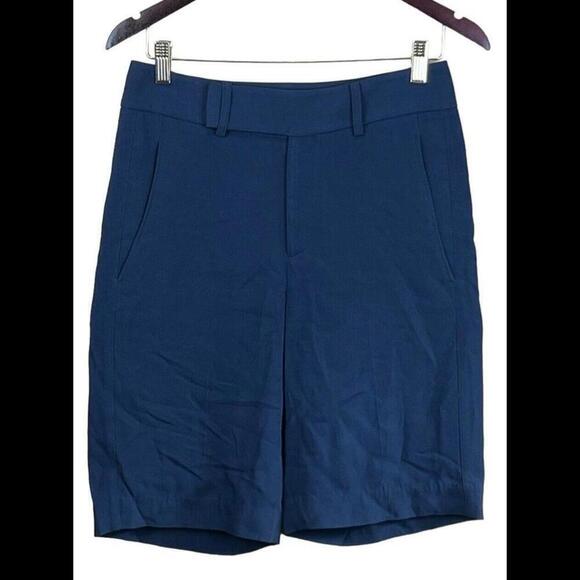 Helmut Lang Navy Bermuda Shorts Size 0‎ Perfect Condition - Picture 1 of 4